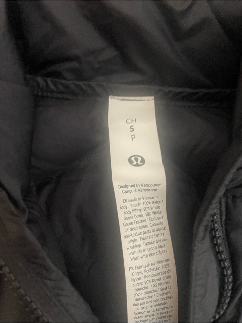 Lululemon midnight black featherweight down puffer jacket - Picture 4 of 4